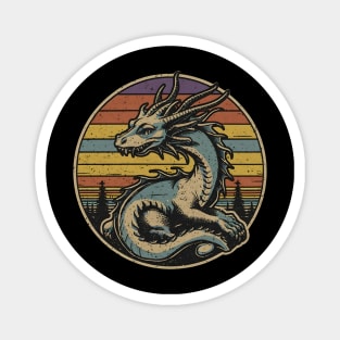 Retro vintage dragon Magnet